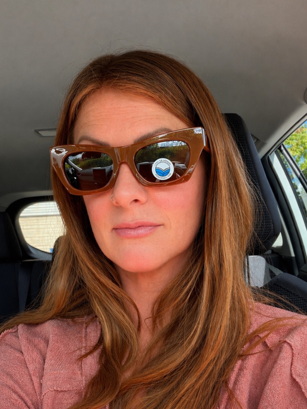 I-SEA NWT polarized sunglasses burnt orange polarized cute